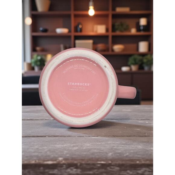 Starbucks 2021 Valentine Pink Hearts Ceramic Mug 15 oz-Limited Ed Cup-Coffee-Tea - Picture 4 of 7
